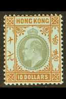 1903 $10 Slate And Orange / Blue, Wmk Crown CA, SG 76, Lightly Hinged Mint With Full Perfs & Striking Original Colours.  - Otros & Sin Clasificación