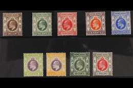 1907 Ed VII Set Complete, Wmk MCA, SG 91/99, Fine Mint Appearance, 50c And $2 Tone Spotting On Gum. Cat £650 (9 Stamps)  - Other & Unclassified