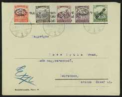 DEBRECEN ROMANIAN OCCUPATION 1919 (27 Dec) Cover Addressed Locally, Bearing Five Different Stamps With Local Overprints  - Otros & Sin Clasificación