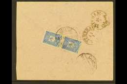 TURKEY USED IN 1906 Cover Addressed In Arabic To Persia, Bearing Turkey 1905 1pi Pair Tied By Bilingual "NEDJEF ECHREF"  - Iraq
