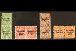 1922-23 LONG "1" IN "1922" VARIETIES. Harrison Overprints Complete Set, SG 67/70, Fine Mint PAIRS With One Stamp In Each - Otros & Sin Clasificación