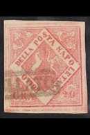 NAPLES 1859 - 61 20gr Carmine Rose, Type VII, POSTAL FORGERY, Sass F14, Very Fine Used. For More Images, Please Visit Ht - Unclassified