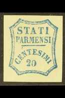 PARMA 1859 20c Blue Provisional Govt, Sass 15, Superb Mint Og. Cat €2000 (£1785) For More Images, Please Visit Http://ww - Unclassified