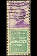 1924-5 ADVERT STAMPS 50c Violet With "Tagliacozzo" Advert In Green, Sassone 17, Used, Corner Fault At Base. For More Ima - Non Classés