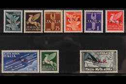 ITALIAN SOCIAL REPUBLIC (RSI) 1944 Airmail Set Including The Air Express Stamp Overprinted "G.N.R." In Verona, Sassone S - Non Classificati