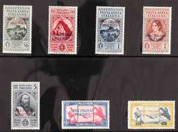 EGEO (DODECANESE ISLANDS) 1932 Garibaldi Air And Air Express Complete Set (Sass. S. 30, SG 99/E105), Never Hinged Mint.  - Otros & Sin Clasificación
