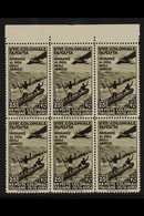 GENERAL ISSUES 1934 25L Olive-black Air Abruzzi, BLOCK OF SIX, Sassone 30, SG 75, Never Hinged Mint. For More Images, Pl - Other & Unclassified