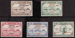 OCCUPATION OF PALESTINE 1949 UPU Set, Variety "INVERTED OVERPRINTS", SG P30a, P31b, P32a, P33b & P34b, Fine Mint (5 Stam - Giordania