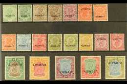 1929-37 Stamps Of India (KGV) Nasik Large "Kuwait" Overprinted Complete Set, SG 16/29, 15r With A Couple Of Lightly Tone - Koeweit