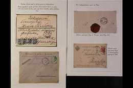 PRE-INDEPENDENCE MAIL 1859-1912 Group With 1859 Stampless Entire From Riga To Pernau, 1884 3k Postal Card From Riga To B - Letonia