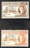 1946 Victory Set "SPECIMEN" Punctured, SG 115s/16s, Very Fine Mint (2 Stamps) For More Images, Please Visit Http://www.s - Leeward  Islands