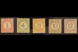 JOHORE POSTAGE DUE 1938 Complete Set, SG D1/5, Very Fine Mint. (5 Stamps) For More Images, Please Visit Http://www.sanda - Andere & Zonder Classificatie