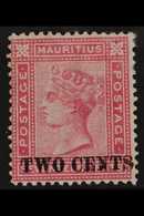 1891 "TWO CENTS" On 17c Rose, SG 119, Fine Mint. For More Images, Please Visit Http://www.sandafayre.com/itemdetails.asp - Mauritius (...-1967)