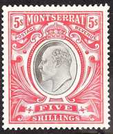 1903 5s Black & Scarlet, SG 23, Very Fine Mint, Fresh. For More Images, Please Visit Http://www.sandafayre.com/itemdetai - Montserrat