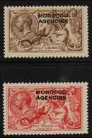 BRITISH CURRENCY 1914-31 Bradbury Wilkinson 2s6d Chocolate-brown And 5s Rose-red, SG 53/54, Very Fine Mint. (2 Stamps) F - Altri & Non Classificati