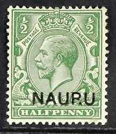 1916 - 23 ½d Yellow Green, Variety "NAUP.U", SG 1a, Very Fine Mint. BPA Certificate. For More Images, Please Visit Http: - Nauru