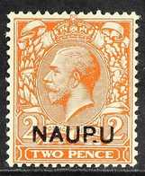 1916 - 23 2d Orange Die I, Variety "NAUP.U", SG 4a, Very Fine Used. Scarce Stamp. For More Images, Please Visit Http://w - Nauru