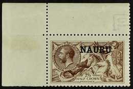 1916 - 23 2s 6d Yellow Brown, DLR Seahorse, SG 20, Superb Never Hinged Mint Corner Copy. For More Images, Please Visit H - Nauru