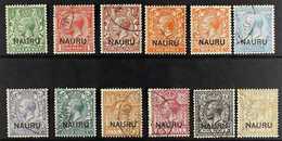1916 - 23 Complete Set To 1s Overprinted "Nauru", SG 1/12, Very Fine Used. (11 Stamps) For More Images, Please Visit Htt - Nauru
