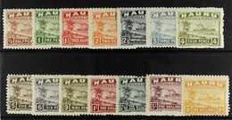 1924-48 Freighter Set Complete On Rough, Greyish Paper, SG 26A/39A, Very Fine Mint. (14 Stamps) For More Images, Please  - Nauru