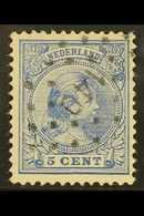 1891-94 5c Blue Queen (SG 148a, NVPH 35), Fine Used With Nice "140" (LAREN) Numeral Cancel, Fresh. For More Images, Plea - Other & Unclassified