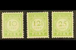 CURACAO POSTAGE DUES 1945 Perf 11½ Complete Set (SG D232/34, NVPH P31/33), Superb Never Hinged Mint, Very Fresh & Scarce - Andere & Zonder Classificatie