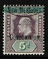 ENGLISH 1908 5d Dull Purple & Green Overprint With DAMAGED FRAME AND CROWN (SPAVEN FLAW) Variety, SG 7a, Fine Used, Fres - Other & Unclassified