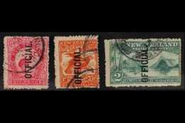 OFFICIALS 1907-11 6d Bright Carmine-pink, 1s Orange-red & 2s Blue-green, SG O64/6, Good To Fine Used (3 Stamps). For Mor - Other & Unclassified