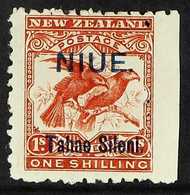 1903 1s Brown-red Bird, "Tahae" Joined, SG 15, Fine Mint With Right Sheet Margin. For More Images, Please Visit Http://w - Niue