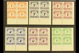 POSTAGE DUES 1963 Set Of 6 Values In CORNER Blocks Of 4, IMPERF TO RIGHT MARGIN, SG D5/10, Never Hinged Mint (6 Blocks). - Rhodésie Du Nord (...-1963)