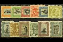 1932 Pictorial Set To 2s, SG 130/141, Mainly Fine Mint. (12) For More Images, Please Visit Http://www.sandafayre.com/ite - Papua Nuova Guinea
