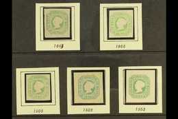 1853 50r GREEN REPRINTS. Complete Set Of Five Different Reprints Of The 1853 50r Green, Comprising 1863 & 1885 Issues Un - Other & Unclassified
