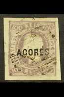 AZORES 1868-70 100r Dull Purple Imperf With 4 Large Margins, SG 6, Very Fine Used For More Images, Please Visit Http://w - Altri & Non Classificati