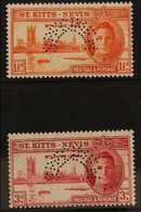 1946 Victory Set, Perf. "SPECIMEN", SG 78/79s, Fine Never Hinged Mint. (2) For More Images, Please Visit Http://www.sand - St.Kitts E Nevis ( 1983-...)