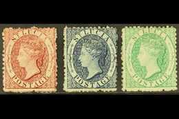 1863 1d, 4d And 6d Wmk CC, SG 5/7, Fine And Fresh Mint No Gum. Cat £415 For More Images, Please Visit Http://www.sandafa - St.Lucia (...-1978)