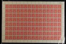 1938-48 1½d Scarlet Perf 12½, SG 130a, Very Fine Never Hinged Mint COMPLETE SHEET Of 120, Very Fresh. (120 Stamps) For M - St.Lucia (...-1978)