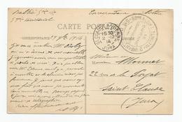 Marcophilie Cachet 59e Regiment Territorial D'infanterie Villars Les Blamont 25 Doubs Pour Jura St Claude 39 - WW I