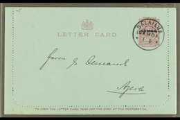 1916 One Penny Dull Claret On Blue (note Along Bottom 94mm Long) LETTER CARD, H&G 1a, Very Fine With Unstuck Margins, Ad - Samoa (Staat)