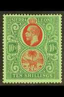 1921-27 10s Red & Green On Green, SG 146, Fine Mint, Very Fresh. For More Images, Please Visit Http://www.sandafayre.com - Sierra Leona (...-1960)