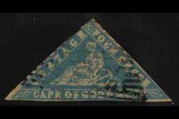 CAPE OF GOOD HOPE 1861 4d Pale Milky Blue "Wood-block" Issue, SG 14, Good To Fine Used, Margin Slightly Cut Into At Left - Non Classés