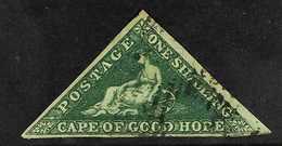 CAPE OF GOOD HOPE 1855 1s Deep Dark Green, SG 8b, Used With Clear To Large Margins All Round. Good Colour But Heavyish C - Zonder Classificatie