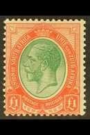 1913 £1 Green And Red, Geo V Head, SG 17, Fine Mint, Centered Low. For More Images, Please Visit Http://www.sandafayre.c - Sin Clasificación