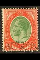 1913 £1 Green And Red, Geo V "Head", SG 17, Very Fine Used. For More Images, Please Visit Http://www.sandafayre.com/item - Zonder Classificatie