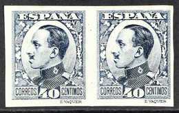 1930 40c Deep Blue (type I), Variety "IMPERFORATE PAIR", Edifil 497s, As SG 590, Never Hinged Mint (2 Stamps) For More I - Altri & Non Classificati