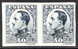 1930 40c Deep Blue (type I), Variety "IMPERFORATE PAIR", Edifil 497s, As SG 590, Never Hinged Mint (2 Stamps) For More I - Autres & Non Classés
