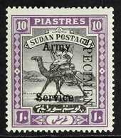 ARMY SERVICE 1906-11 10p Black & Mauve Wmk Quatrefoil With "SPECIMEN" Overprint, SG A16s, Never Hinged Mint, Very Fresh. - Soedan (...-1951)