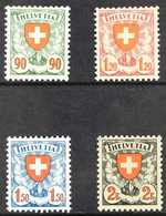 1933-34 Shield & Red Value Set, Grilled Gum, Mi 194z/197z, SG 329a/332a, Never Hinged Mint (4 Stamps) For More Images, P - Altri & Non Classificati