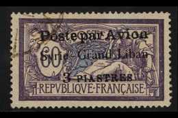 1923 3p On 60c Airmail, Variety "3 3/4mm Spacing", SG 115a, Vf Mint. For More Images, Please Visit Http://www.sandafayre - Siria