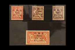 POSTAGE DUES 1920 O.M.F. Ch. Taxe Ovpt On Stamps Of French Offices, SG 48/51, Very Fine Mint. Rare And Elusive Set. (4 S - Siria