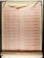 1864 CIGAR REVENUE STRIPS. An Impressive Group Of Uncut Sheets Of Twenty Of The Complete Set Of Values, The 1864 $3 Blue - Altri & Non Classificati